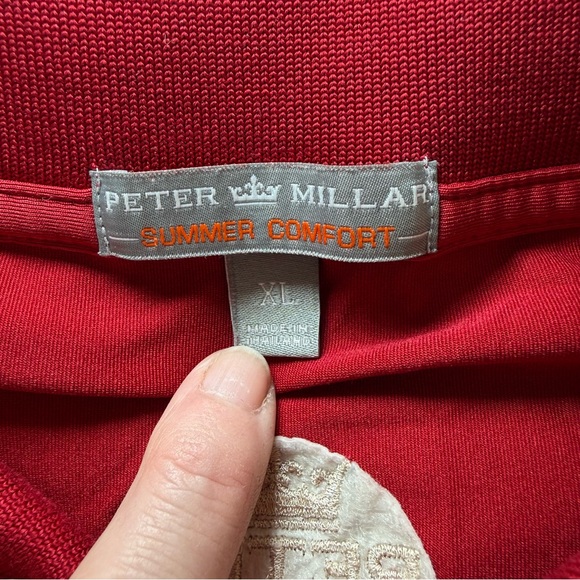Peter Millar Polo Shirt Size XL Burgundy Red Summer Comfort Short Sleeve Golf - Picture 3 of 9